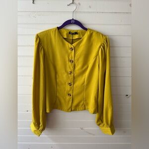 NWT Nasty Gal mustard yellow Blouse